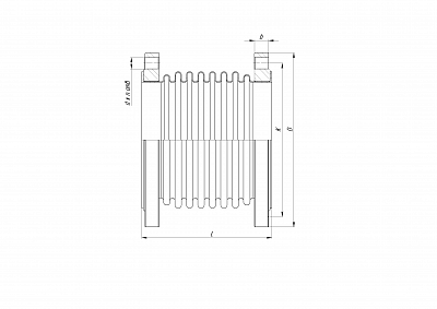 Компенсатор осевой  фланцевый КСОF 250-16-80 L=280